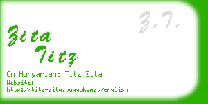 zita titz business card